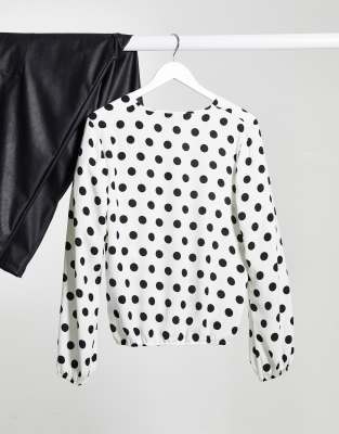 lipsy polka dot top