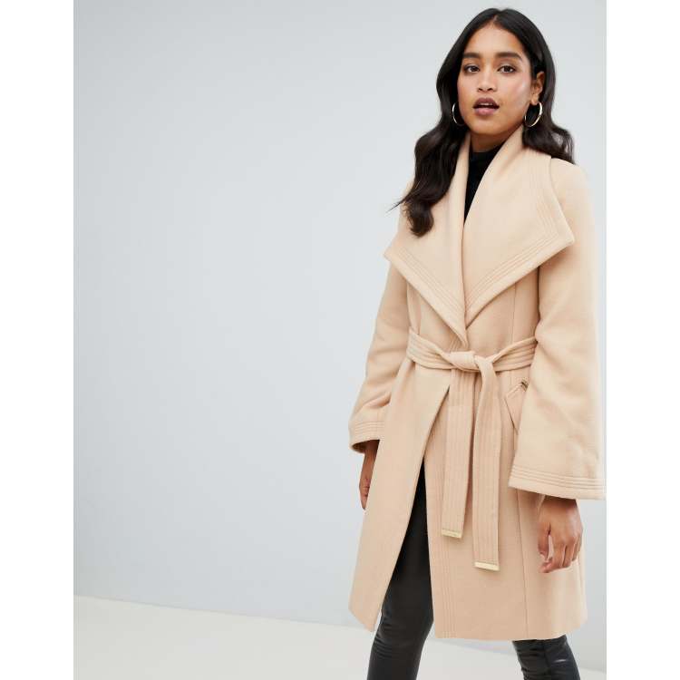 Lipsy wrap coat in 2024 camel