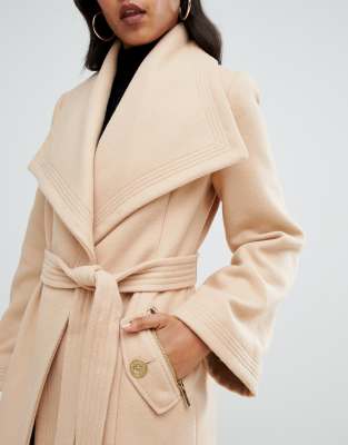 Lipsy rust 2024 wrap coat