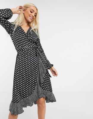 lipsy polka dot dress