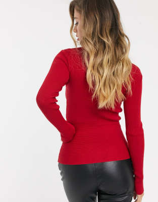 red wrap cardigan