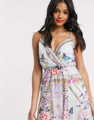 abbey clancy x lipsy paisley wrap dress