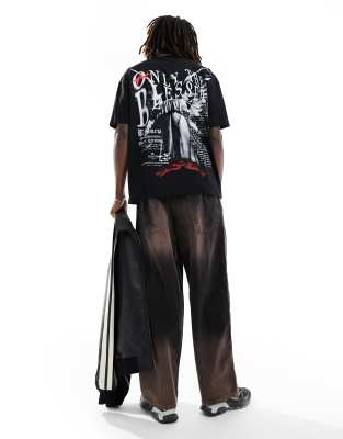 Liquor N Poker Liqour N Poker angel graphic t-shirt in black