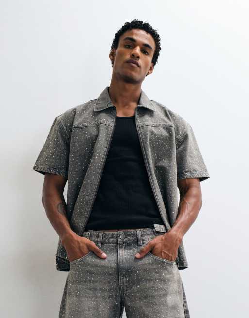 Liquor N Poker baggy embellished jeans in grey, 2 of 5