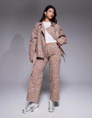 Liquor N Poker Liquor N Poker baggy fit jeans co-ord in print-Multi