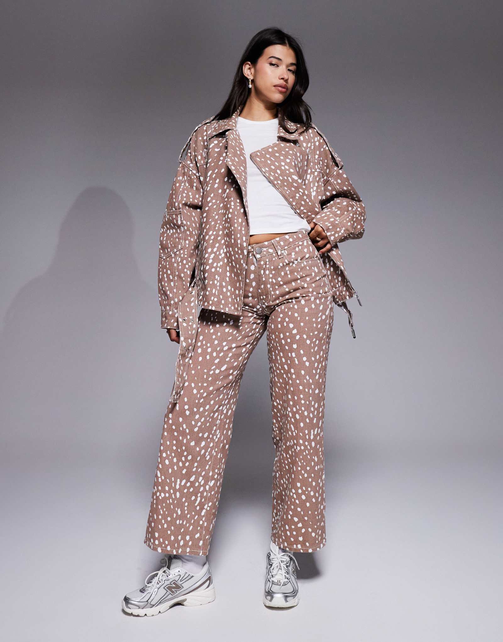 Мешковатые джинсы Liquor N Poker с принтом Бэмби - часть комплекта