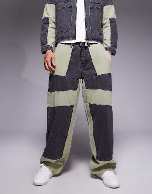 Liquor N Poker - Baggy multifarvede jeans med paneler - Del af sæt, 2 af 5