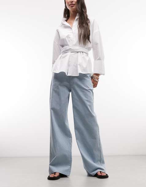 Liquor N Poker – Blårandiga jeans i baggy fit - view 1