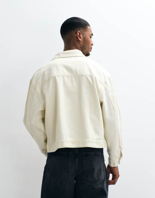 Liquor N Poker - Blouson Harrington avec boucle - Écru, 4 de 5