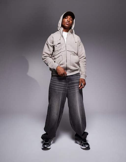 Liquor N Poker – Brunlila hoodie i cargostil 