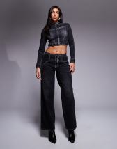 Liquor N Poker varsity shorts in black