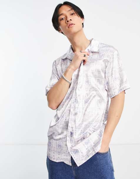 Parker Camicia a maniche corte con stampa yin-yang e rever Asos Uomo Abbigliamento Camicie Camicie a maniche corte 