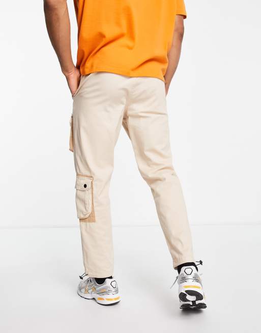 Liquor N Poker – Cargohose in Beige mit Utility-Taschen, 2 von 4