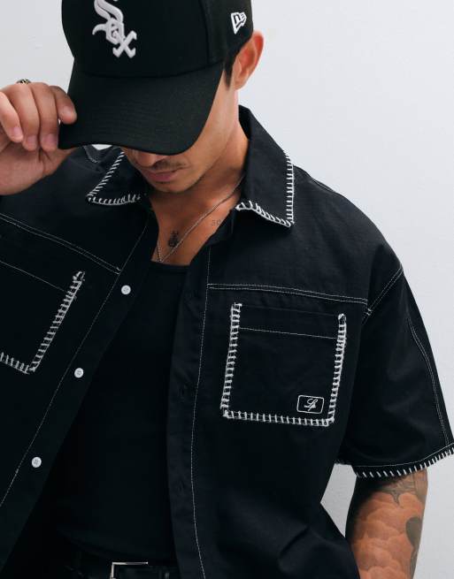 Liquor N Poker chemise en ripstop coton à chaînette noire, 5 de 5