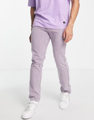 Liquor N Poker co-ord straight leg jeans in washed purple denim