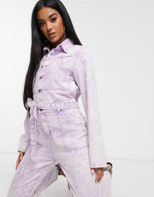 purple boiler suit