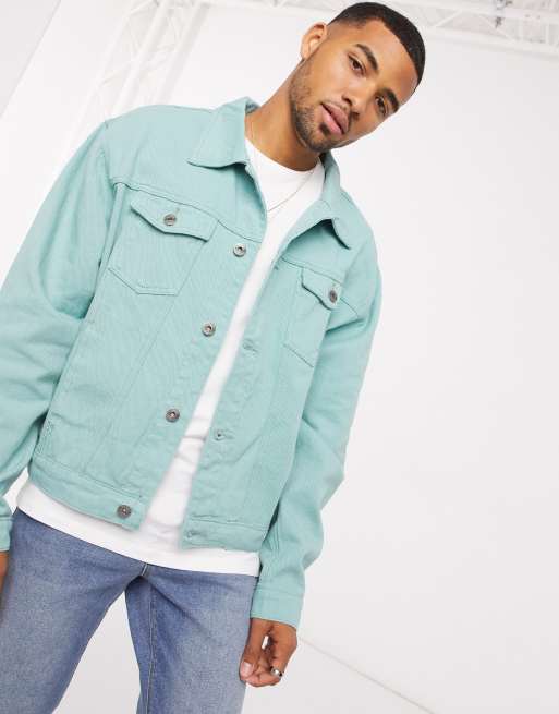 Sage green cheap denim jacket