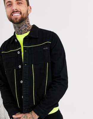 neon denim jacket mens