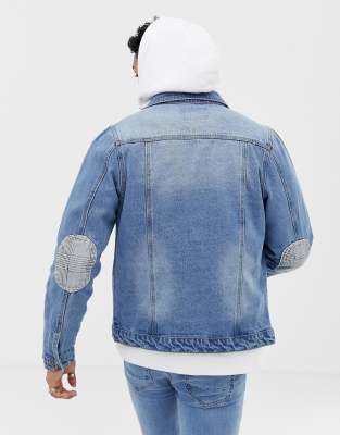 jean jacket with elbow patches