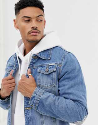 Jean jacket clearance with elbow patches