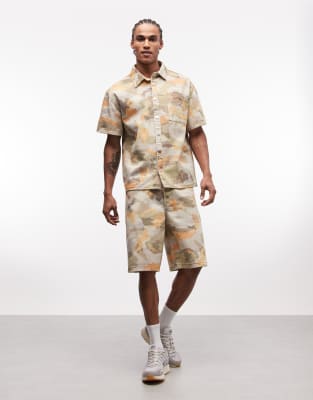 Liquor N Poker Denim Jorts In Brown