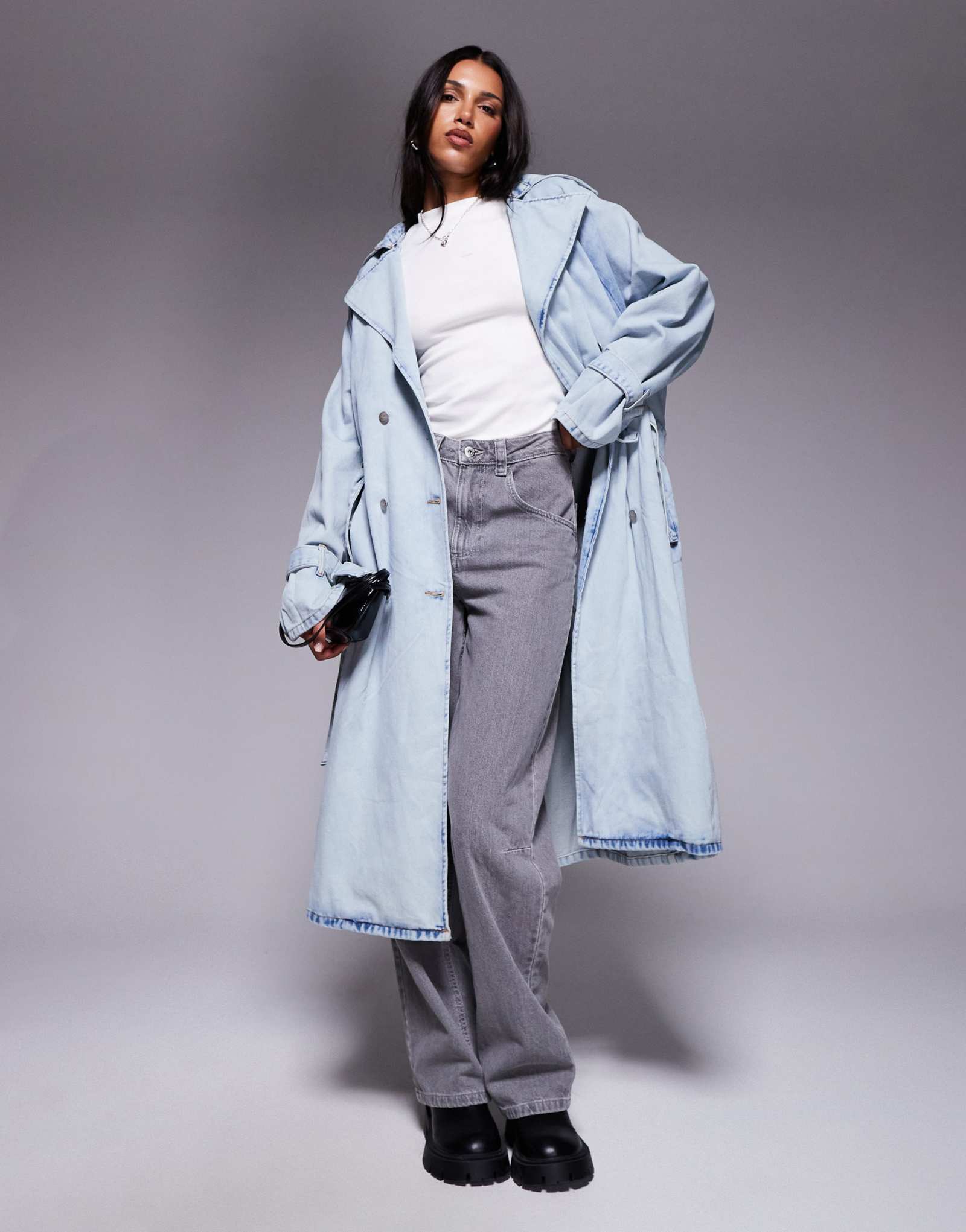 Джинсовый тренч от Liquor N Poker после стирки с отбеливателем