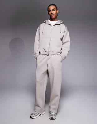 Liquor N Poker double zip hoodie & jogger co-ord in stone | ASOS