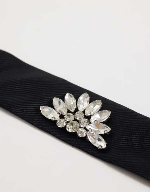 Liquor N Poker embellished tie in black, 2 of 3
