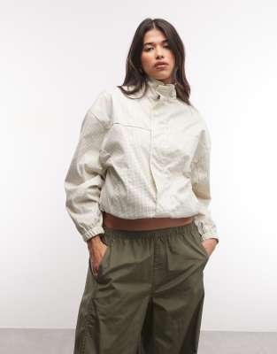 Liquor N Poker Funnel Neck Zip Through Jacket In Yellow