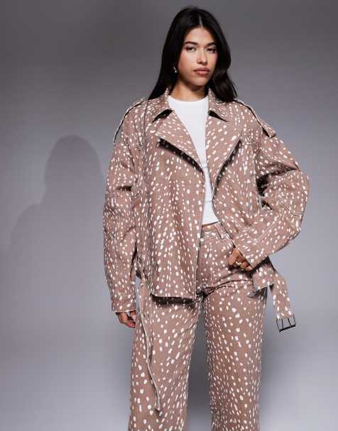 Liquor N Poker - Giacca biker oversize con stampa animalier in coordinato - view 1