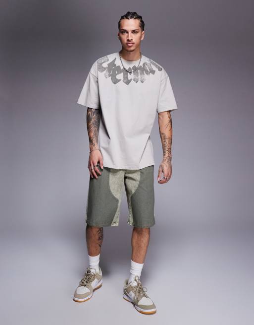 Liquor N Poker graphic t-shirt in beige