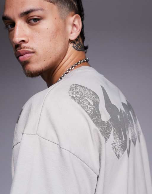 Liquor N Poker graphic t-shirt in beige