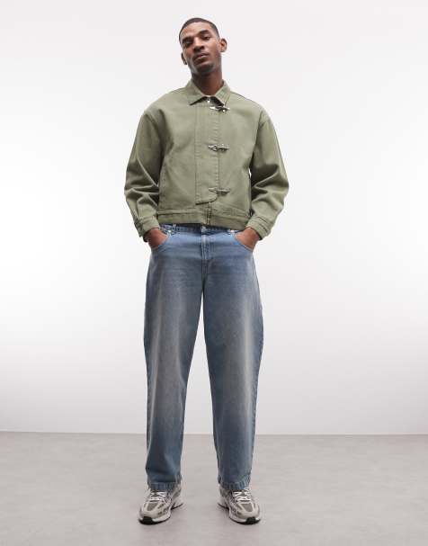 Liquor N Poker – Harrington-Jacke in Khaki mit Schnallen - view 1