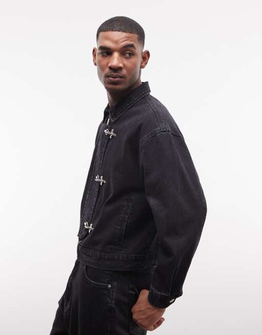 Liquor N Poker – Harrington-Jacke in Schwarz mit Schnallendetail, 4 von 5