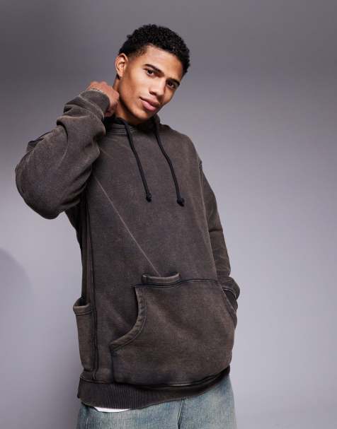 Liquor N Poker – Kapuzenpullover in Burgunderrot mit Taschendetail - view 1