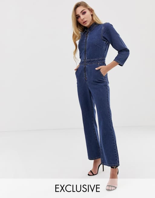 Liquor N Poker kick flare jumpsuit, ASOS