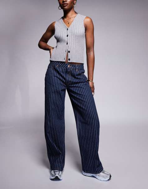 Liquor N Poker – Lässig geschnittene Jeans aus unverarbeitetem Denim im College-Look - view 1