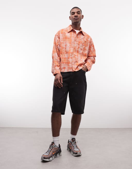 Liquor N Poker long sleeve shirt in burnt orange check, 2 of 5