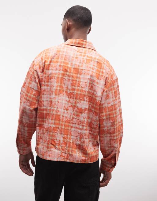 Liquor N Poker long sleeve shirt in burnt orange check, 3 of 5
