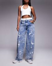 COLLUSION X001 antifit jeans in light dirty wash