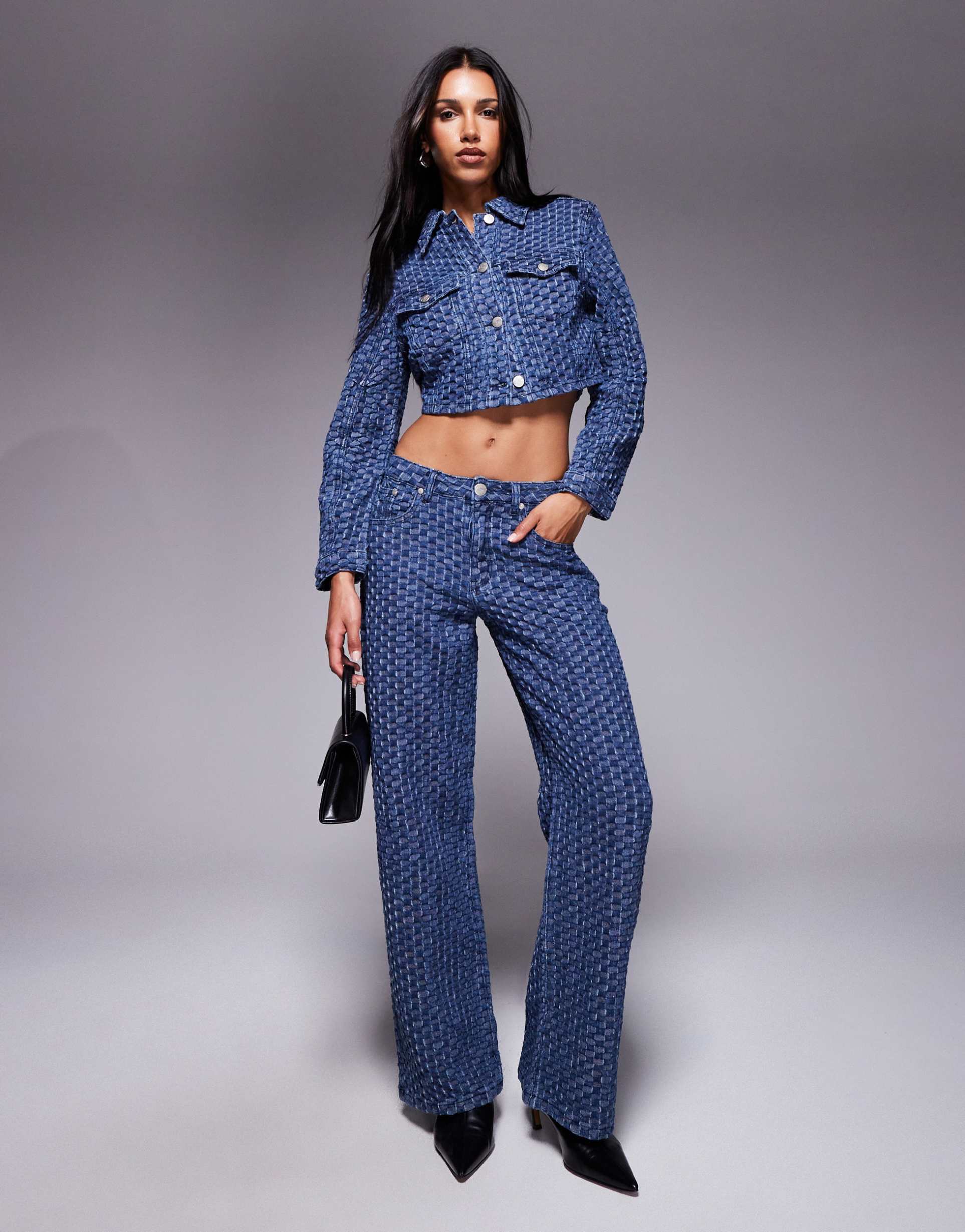 liquor n poker mid rise baggy jeans in bubble indigo - part of a set