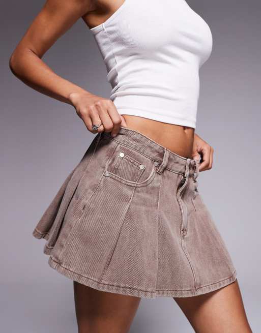 Liquor N Poker - Mini-jupe de course style tennis - Beige, 2 de 5