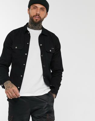 black denim shirt