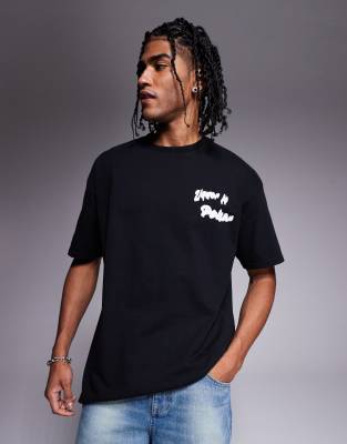 Liquor N Poker Oversized Bird Graphic Back Print T-shirt