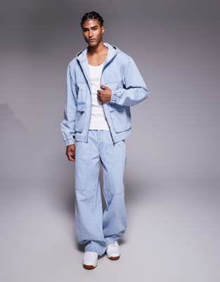 Liquor N Poker baggy carpenter jeans in bleach wash - part of a