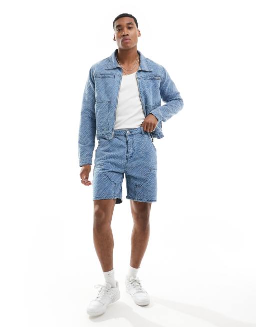 Short ripped denim jacket hotsell
