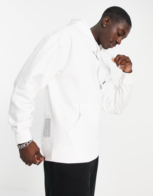 Liquor N Poker oversized hoodie in off white with back print, 4 of 4