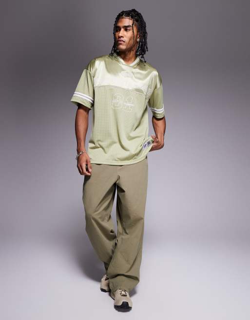 Liquor N Poker oversized varsity graphic T-shirt in sage green