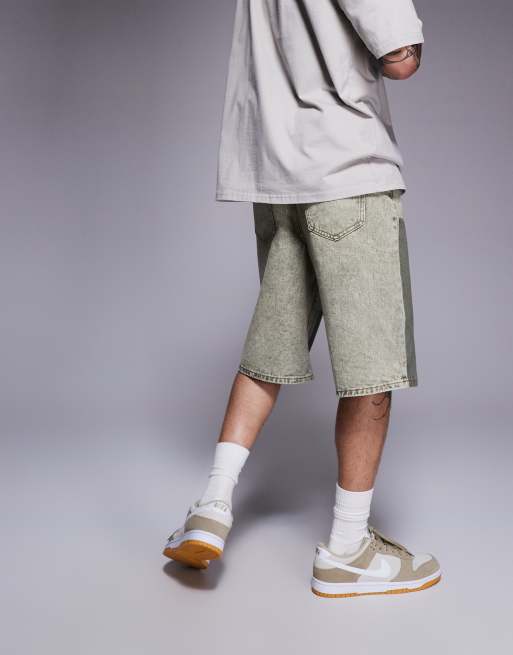 Liquor N Poker - Pantaloncini comodi in denim kaki, 3 di 5