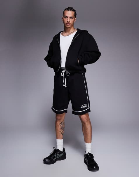 Liquor N Poker - Pantaloncini stile college neri - view 1